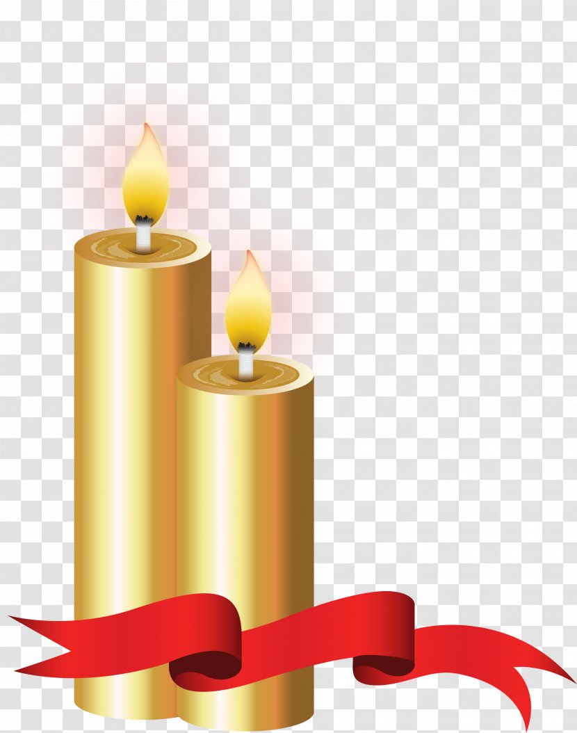 Photography Illustration - Vector Golden Candle Transparent PNG