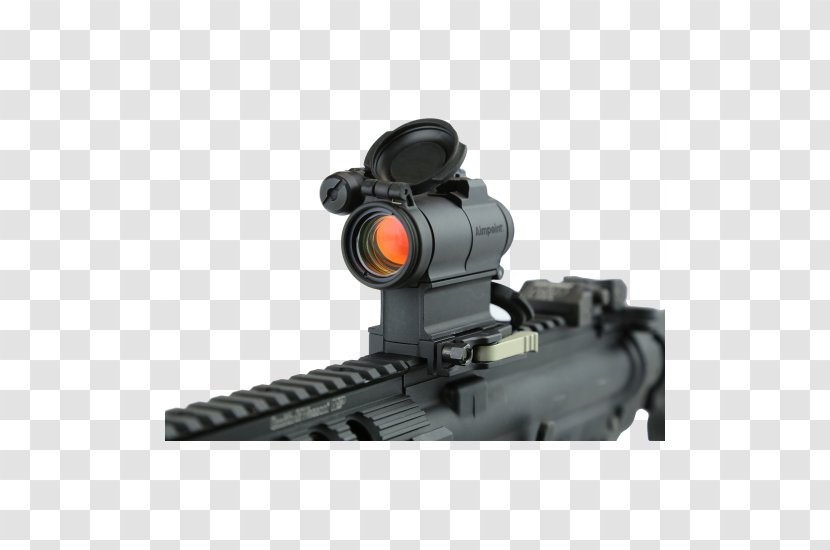 Aimpoint AB CompM4 Reflector Sight Red Dot Firearm - Watercolor - Cartoon Transparent PNG
