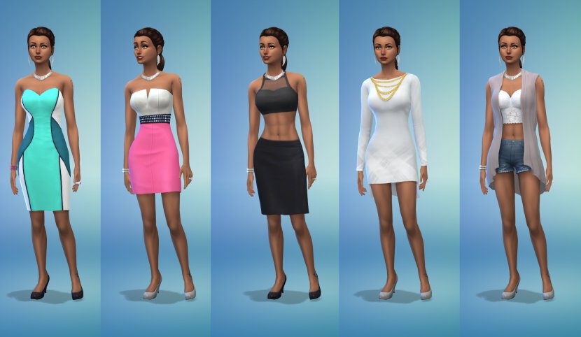 The Sims 4 MySims Dress Fashion - Silhouette Transparent PNG