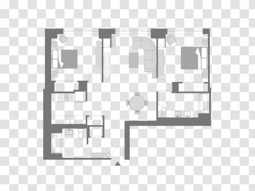 Floor Plan House Architecture Remsen Street Bedroom - Rectangle Transparent PNG