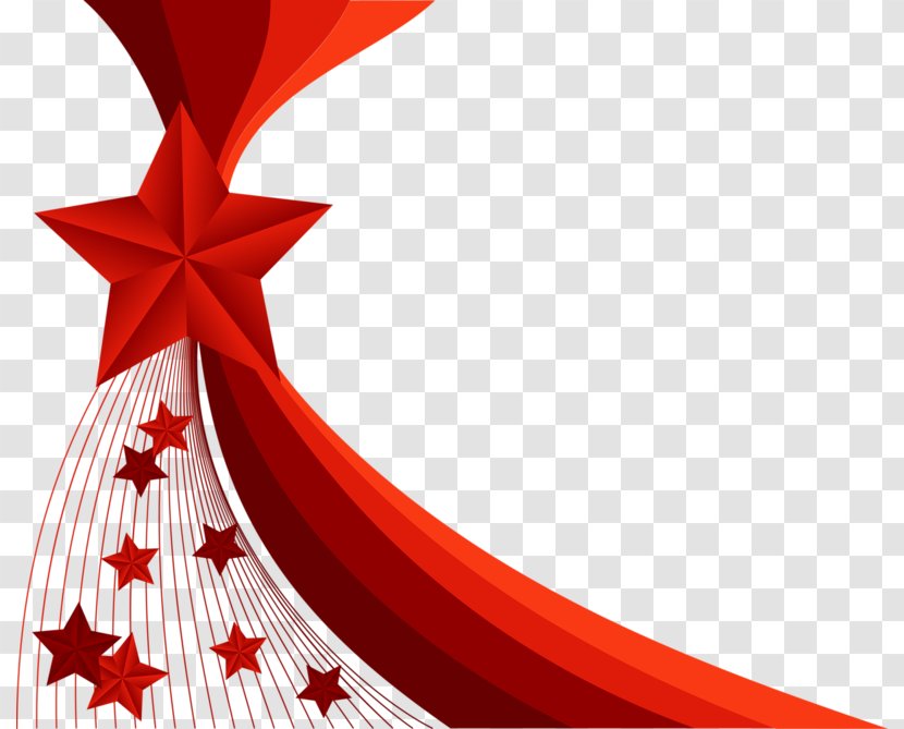 Red Illustration - Star Decorative Background Transparent PNG