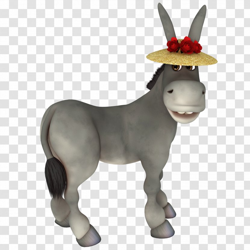 Donkey Cartoon - Livestock Transparent PNG