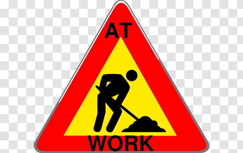 Architectural Engineering Roadworks Clip Art - Symbol - Construction Signs Transparent PNG