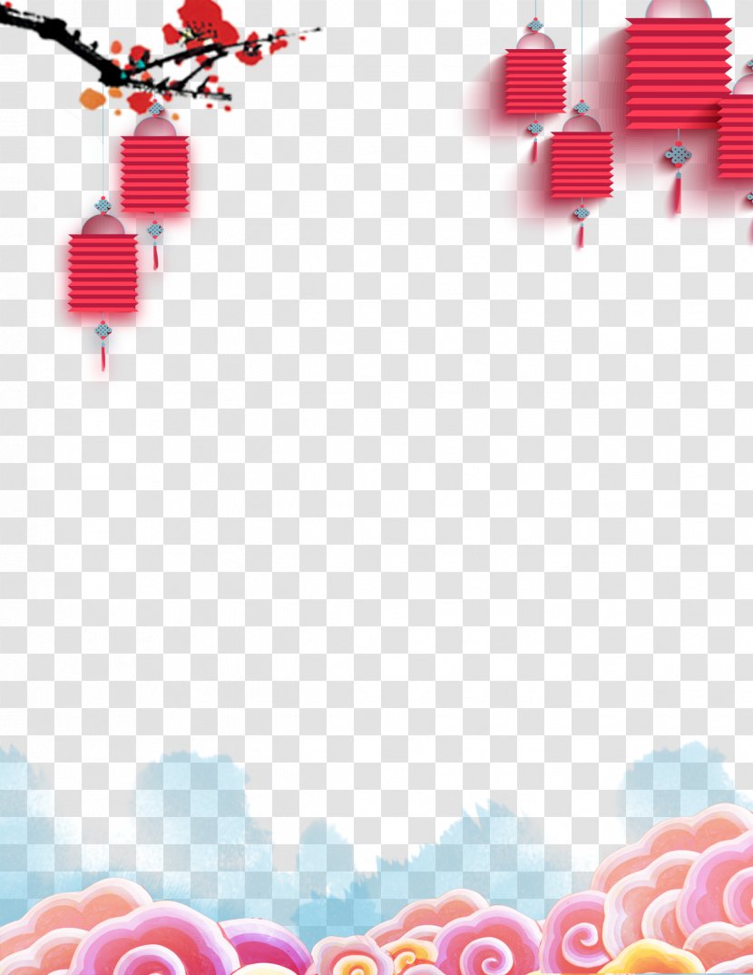 China Chinese New Year Lunar Fu - Lantern - Wind Show Board Transparent PNG