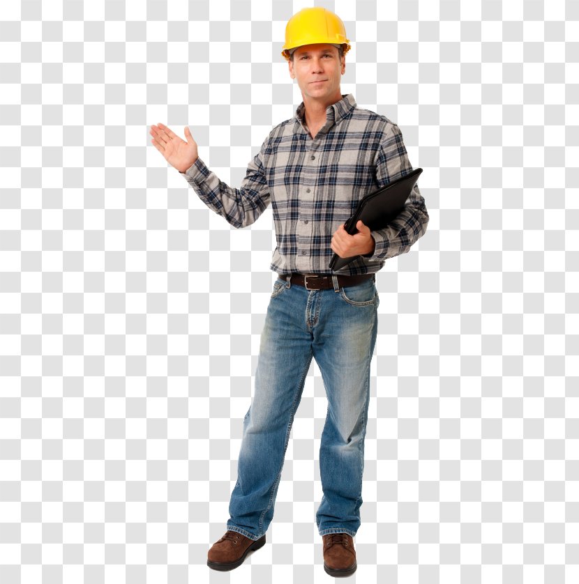 Construction Worker Hard Hats Foreman Laborer Architectural Engineering - Thumb - Fedora Transparent PNG