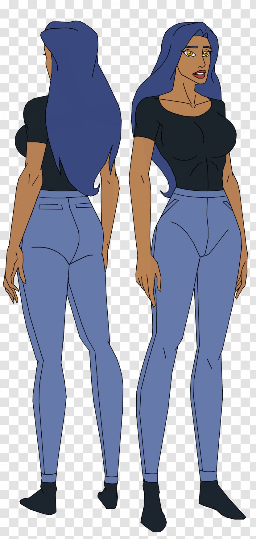 Elisa Maza Gargoyles Clothing Character Model Sheet - Heart - Front And Back Covers Transparent PNG