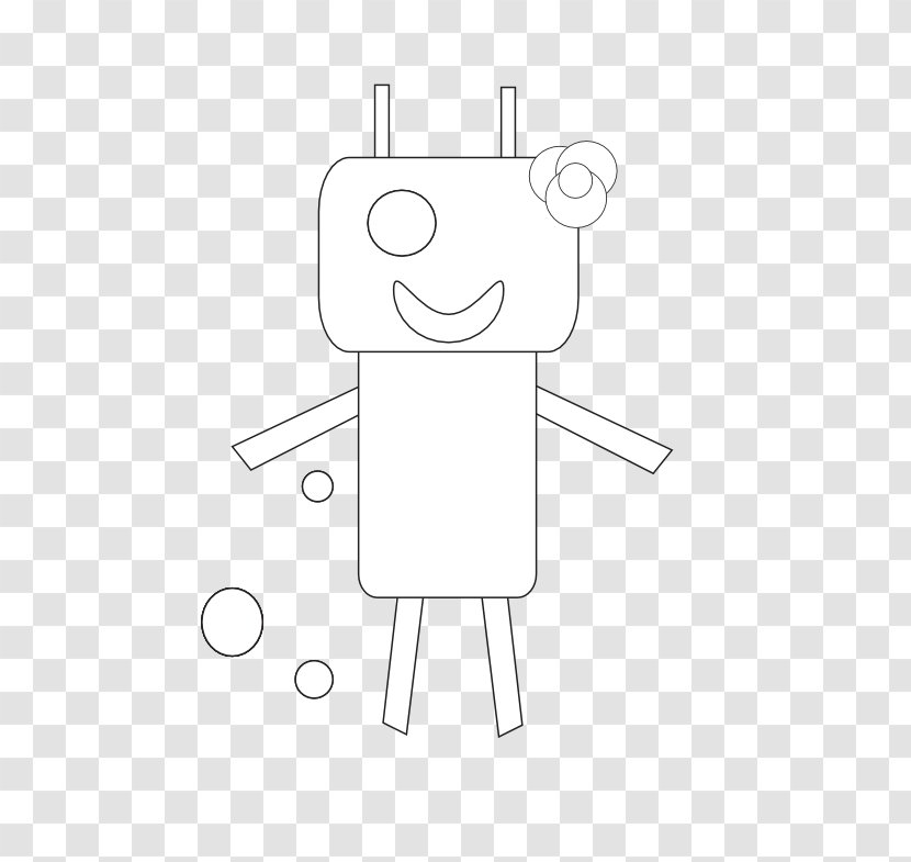 Paper White Line Art Pattern - Material - Robot Cliparts Black Transparent PNG