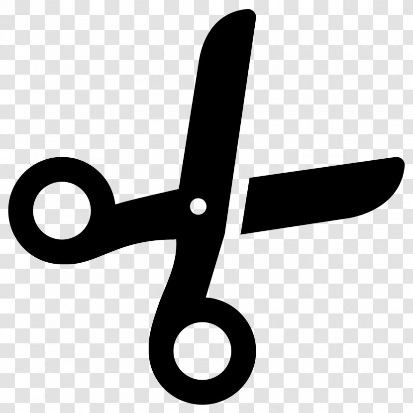 Vector Scissors - Black And White Transparent PNG