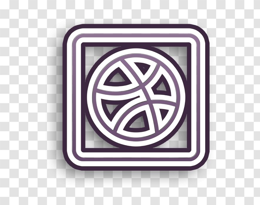 Ball Icon Dribbbl Dribbble - Logo Rectangle Transparent PNG