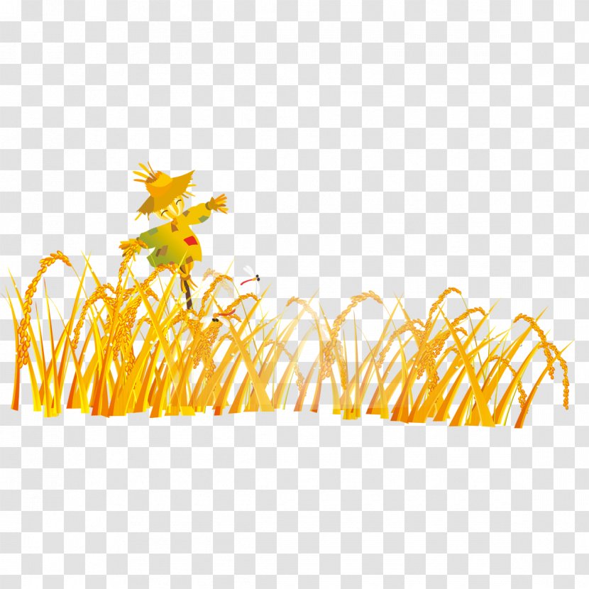 Graphic Design Cartoon - Area - Scarecrow Wheat Field Transparent PNG