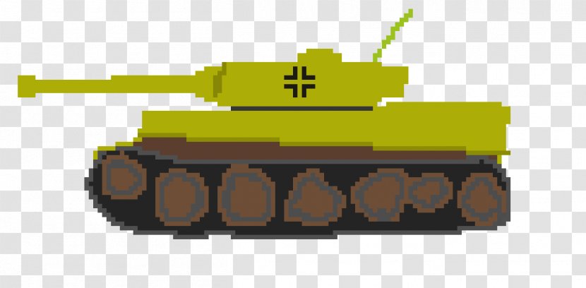 Churchill Tank Tiger I Pixel Art Transparent PNG