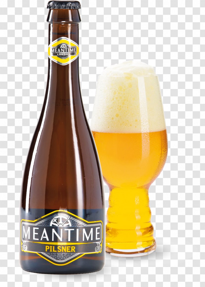 Wheat Beer Lager Ale Bottle - Glass Transparent PNG