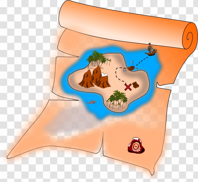 Treasure Map Buried Piracy - Silhouette - Pirate Transparent PNG