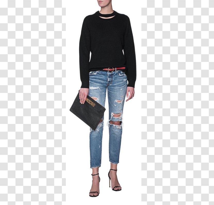 Jeans Sweater Jumper Sleeve Denim - Trousers - Model Transparent PNG