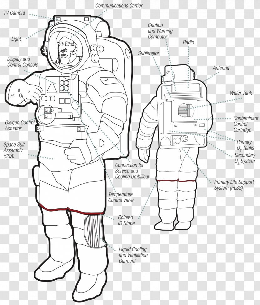Space Suit Extravehicular Mobility Unit Primary Life Support System International Station Outer - Tree - Spacesuit Transparent PNG