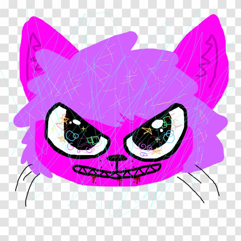 Whiskers Cat Snout Pink M - Watercolor Transparent PNG