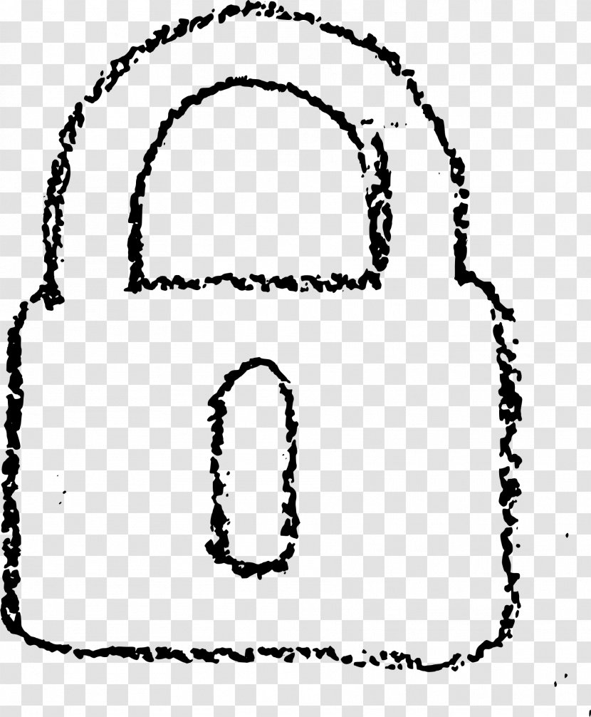 White Line Point Animal Clip Art - Open Lock Transparent PNG