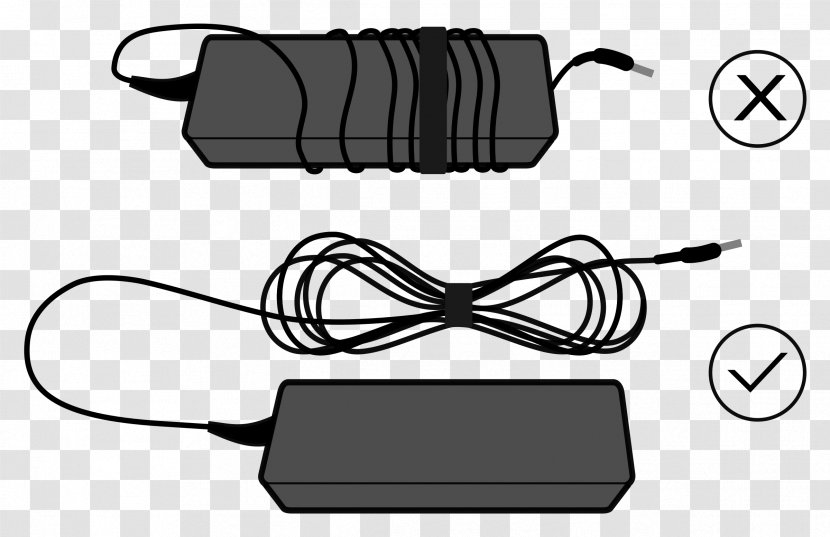 Battery Charger Clip Art Openclipart Laptop - Black And White Transparent PNG