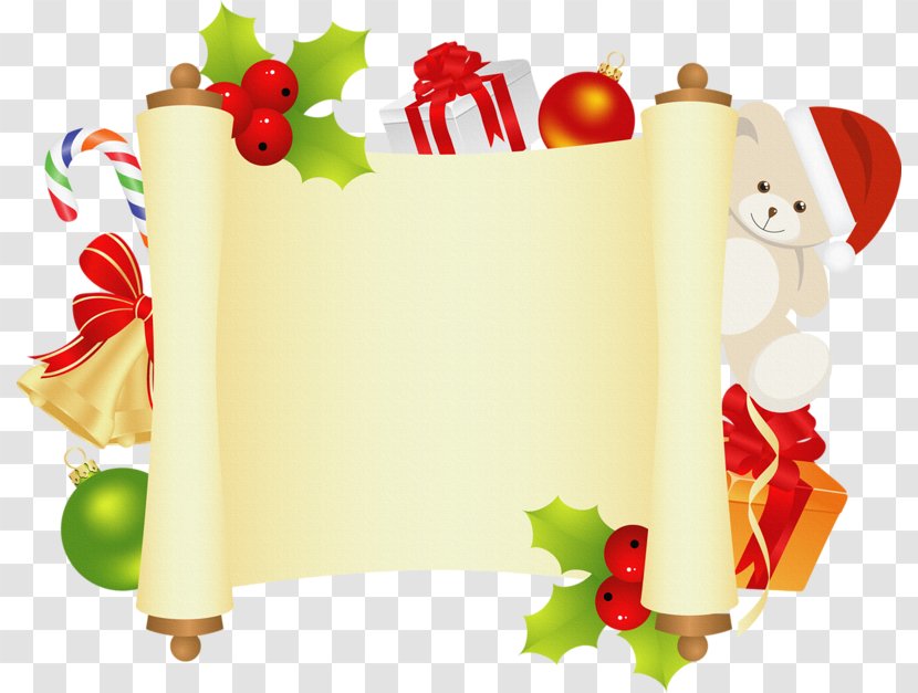 Santa Claus Paper Christmas Scroll - Food - Chirstmas Images Transparent PNG