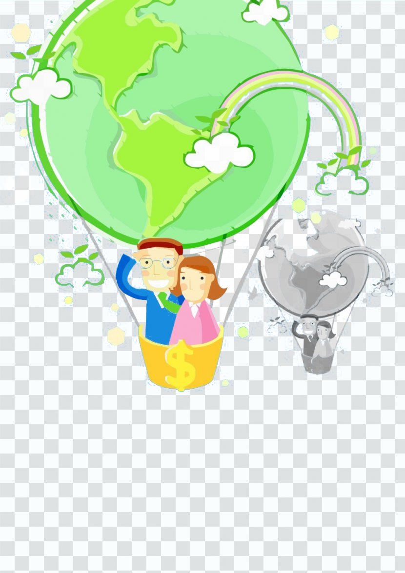 Earth Clip Art - Balloon - Green Hot Air Element Transparent PNG