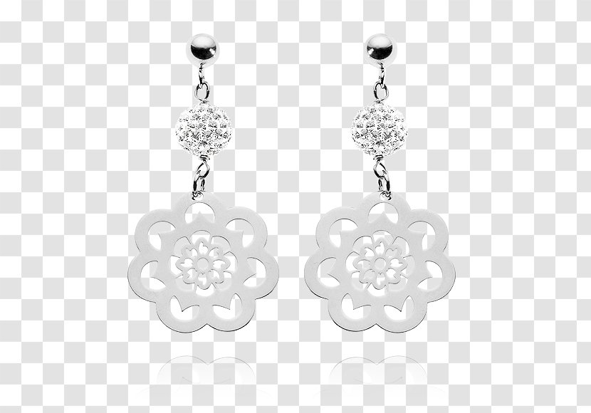 Earring Body Jewellery Silver Pearl - Cartoon Transparent PNG