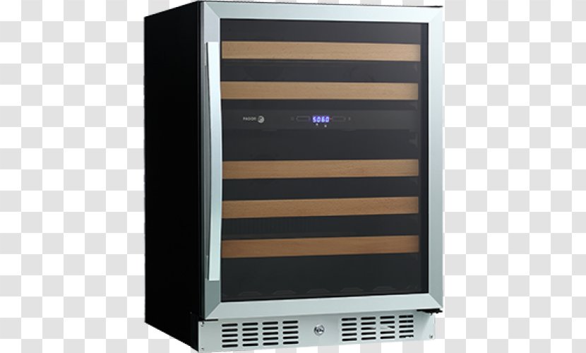 Wine Cooler Refrigerator Drink Bottle - Kitchen Appliance Transparent PNG