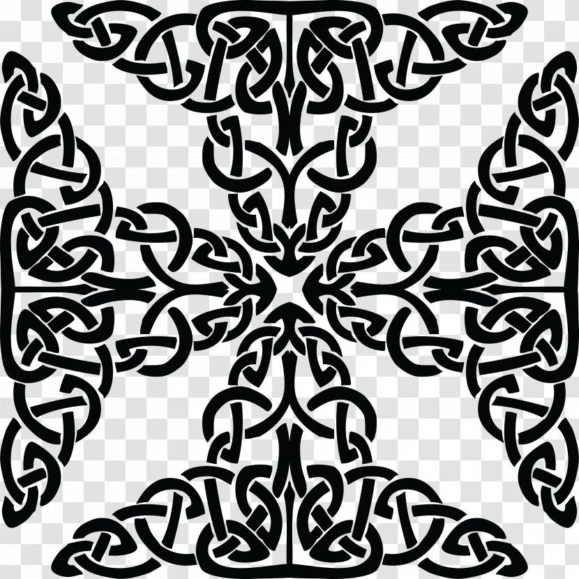 Celtic Knot Celts Black And White Clip Art - Monochrome Photography Transparent PNG