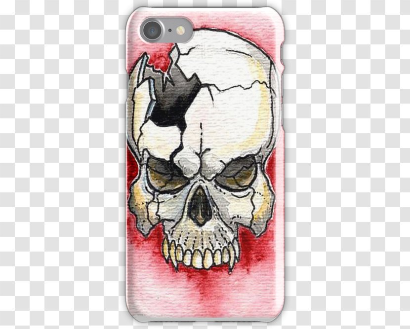 Skull Drawing Tattoo - Craft Magnets - Iphone BROKEN Transparent PNG