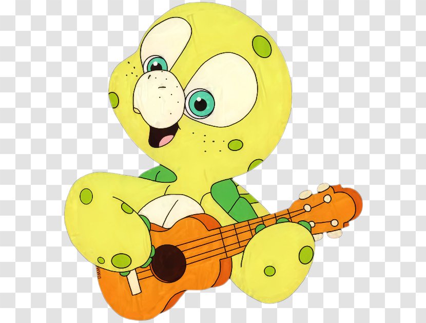 Guitar Cartoon - Yellow - Baby Toys Transparent PNG