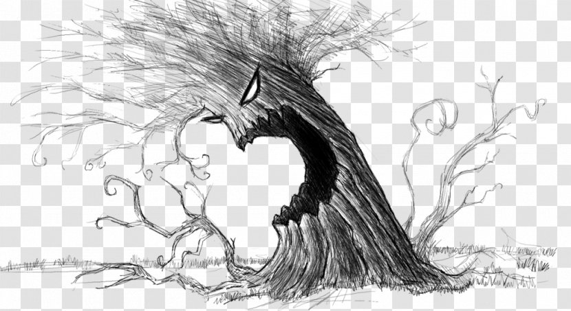 Drawing Tree Art Sketch - Monochrome Photography - Trying Transparent PNG