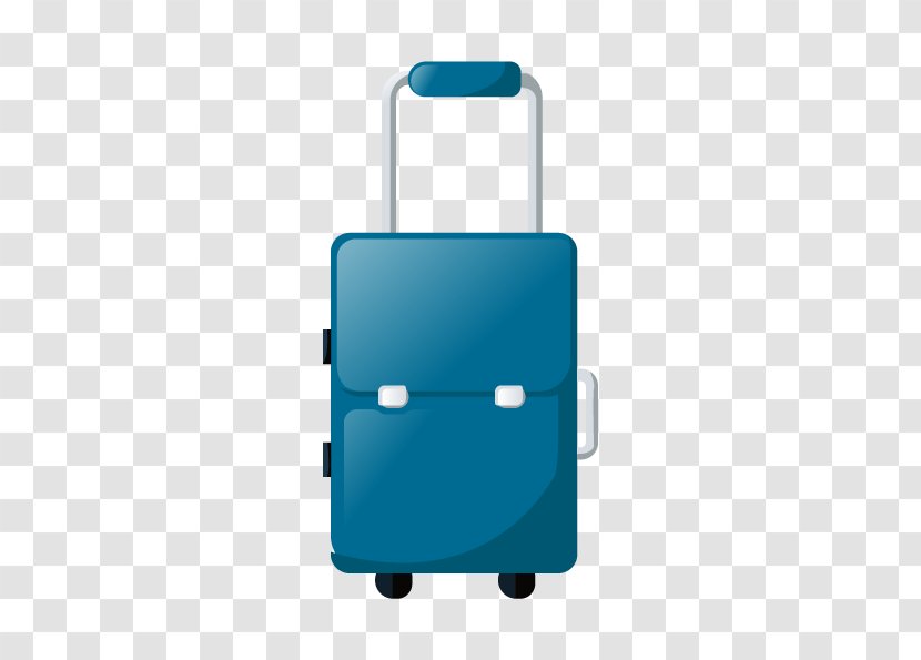 Suitcase Rectangle Blue - Vector Transparent PNG
