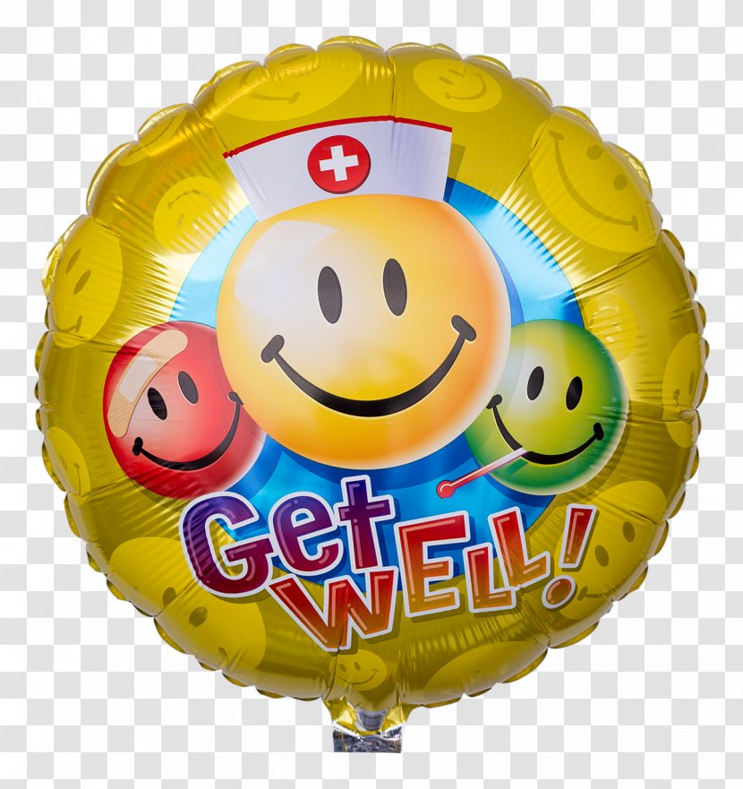 Smiley Mylar Balloon Don't Worry, Be Happy Face - Birthday - Get Well Soon Transparent PNG