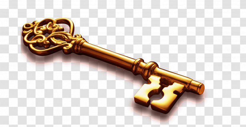 Wealth Key Gold Lock Insurance - Hardware Transparent PNG