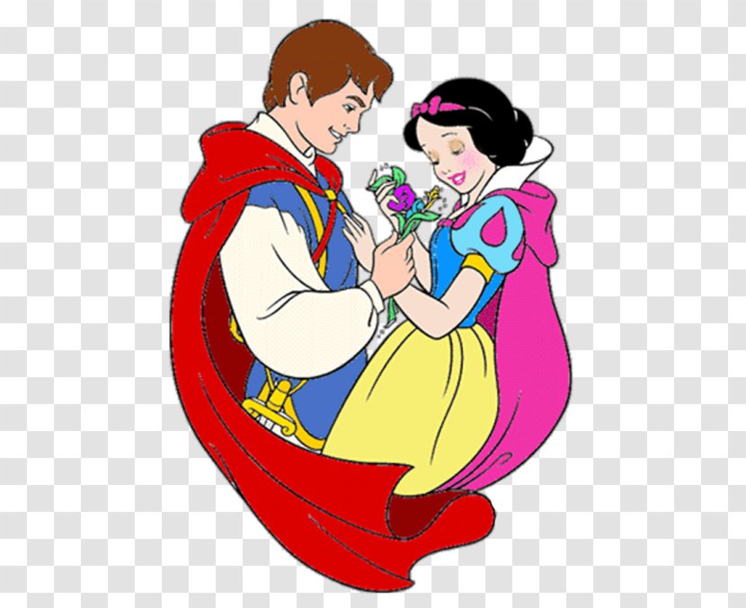 Prince Charming Snow White Evil Queen Seven Dwarfs - Watercolor Transparent PNG