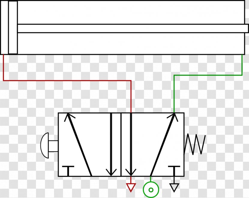Pneumatics Compressed Air Directional Control Valve Wikipedia - Triangle - Circuitary Transparent PNG