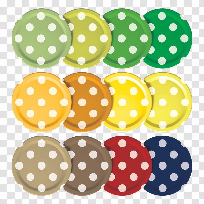 Polka Dot Mason Jar Lid Kilner - Flowerpot Transparent PNG