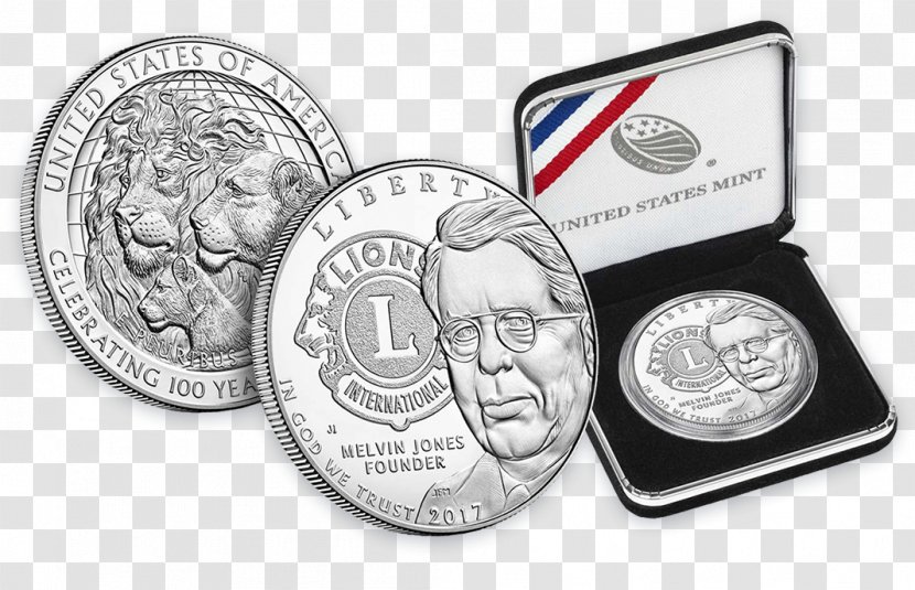 Dollar Coin Silver United States Lions Clubs International Transparent PNG