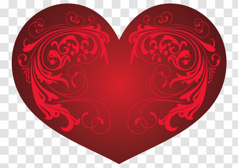 Heart Red Valentine's Day Circle Pattern - Cartoon - And Ornaments PNG Clipart Picture Transparent PNG