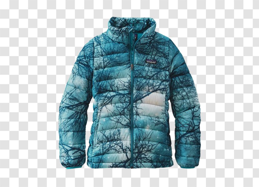 Hoodie Patagonia Jacket Down Feather Sweater - Deep Blue Sea Transparent PNG