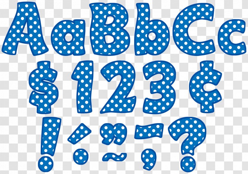 Polka Dot Blue Font - Symmetry - Black Transparent PNG