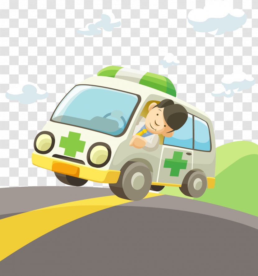 Ambulance Cartoon - Copyright Transparent PNG