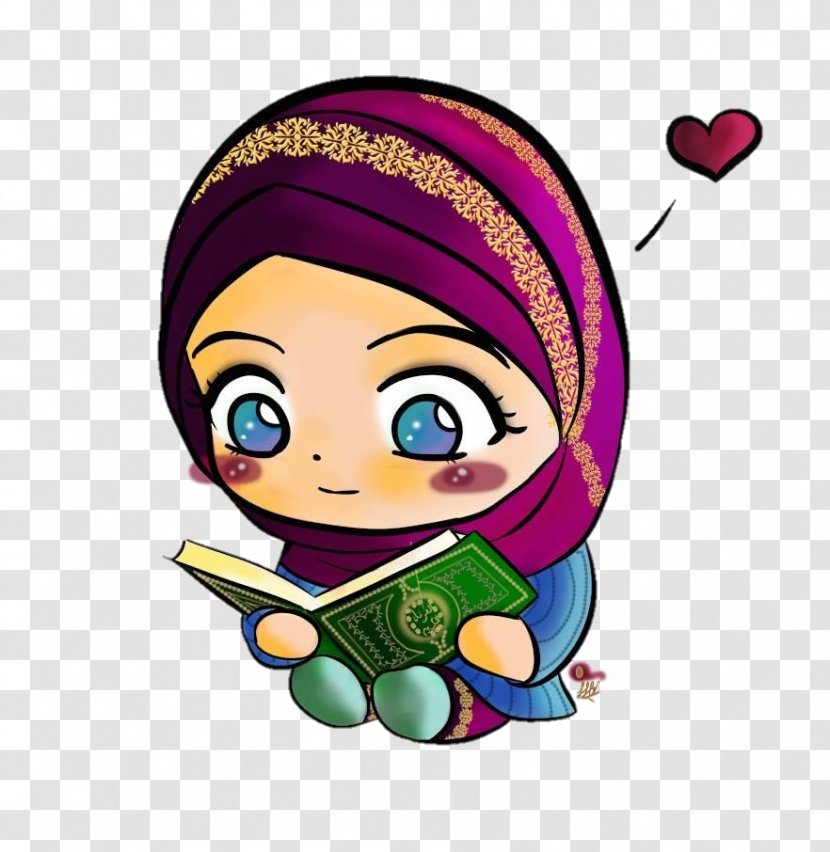 Quran Clip Art Islam Vector Graphics Openclipart - Girl Transparent PNG