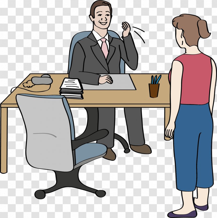 Table Cartoon - Sitting - Gesture Sharing Transparent PNG