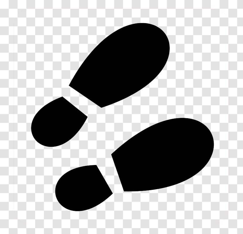 Footprint Free Content Royalty-free Clip Art - Black And White - Leather Shoes Footprints Transparent PNG