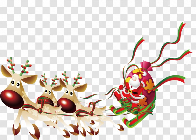 Santa Claus Ded Moroz Christmas - Food - Santa's Sleigh Transparent PNG