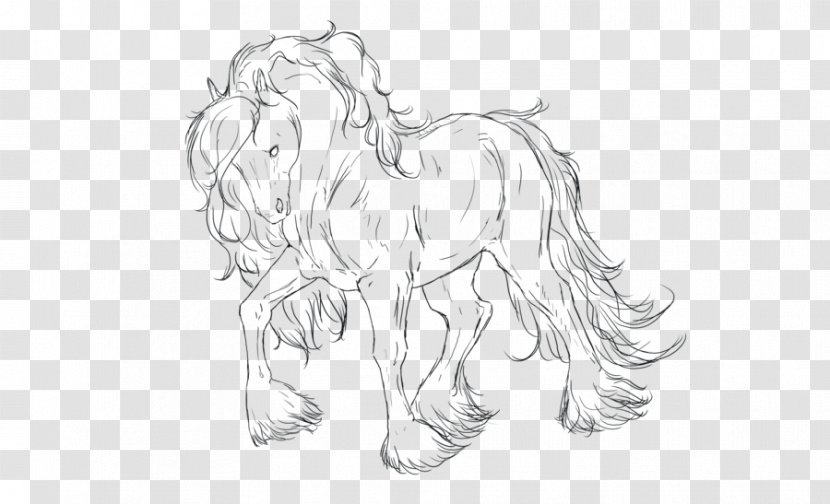 Shire Horse Clydesdale Pony Arabian Mane - Monochrome - Horsehead Printing Transparent PNG