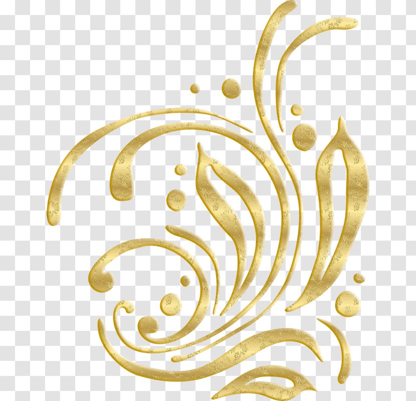 Ornament Pattern - Gold - Qr Transparent PNG