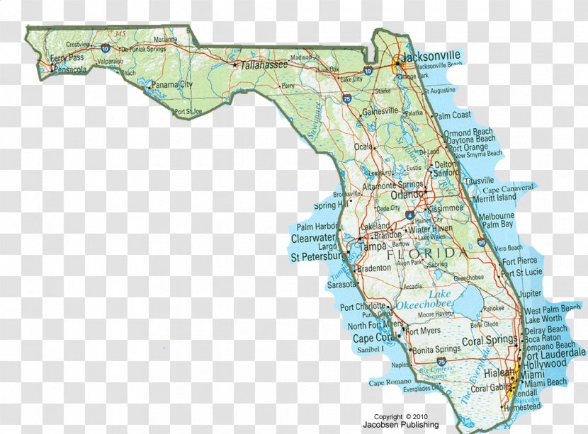Florida City Road Map Mapa Polityczna - Google Maps - Information Transparent PNG