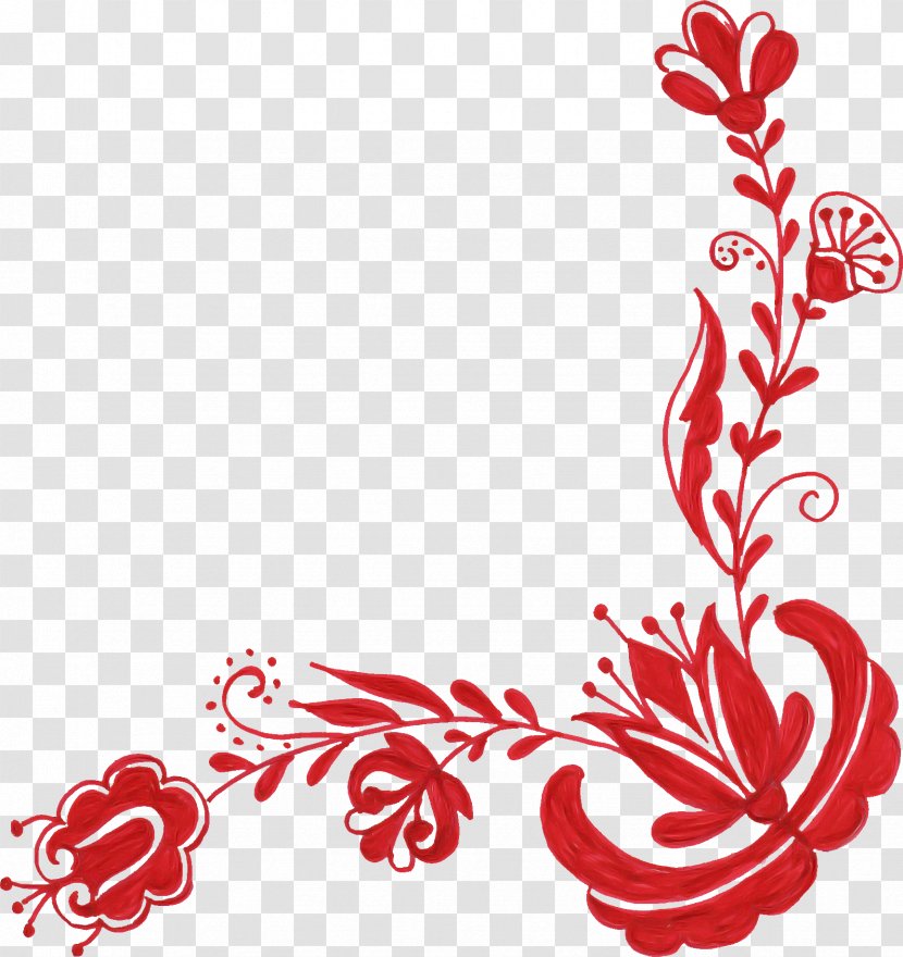 Red Clip Art Ornament Pedicel Plant Transparent PNG