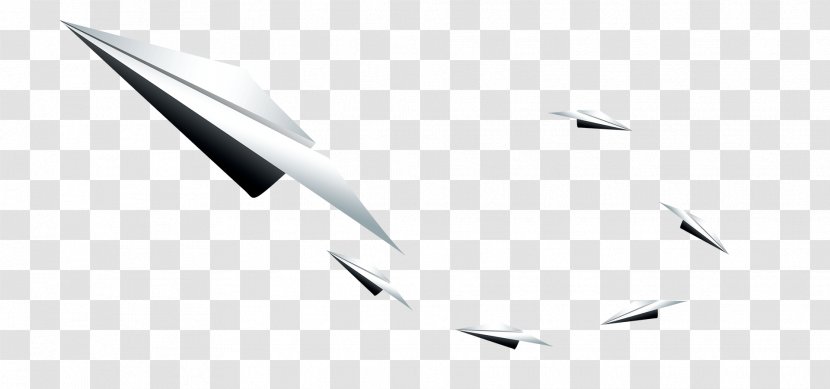 White Black Pattern - Creative Paper Airplane Transparent PNG